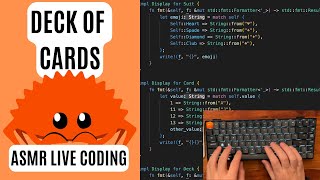 ASMR Live Coding | Rust | Build, Shuffle and Display a Deck of Cards | No talking
