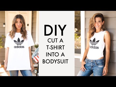 DIY: How To Make a BODYSUIT From a T-Shirt -By Orly Shani