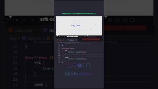 Loading Text Animation Using CSS Only #css #webdesign #frontend #coding #cssanimation #shorts #reels