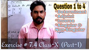 Exercise 7.4 Class-10th Matrices question 1 to 4   Part-1. #Education #Sindhboardexams #Karachiboard