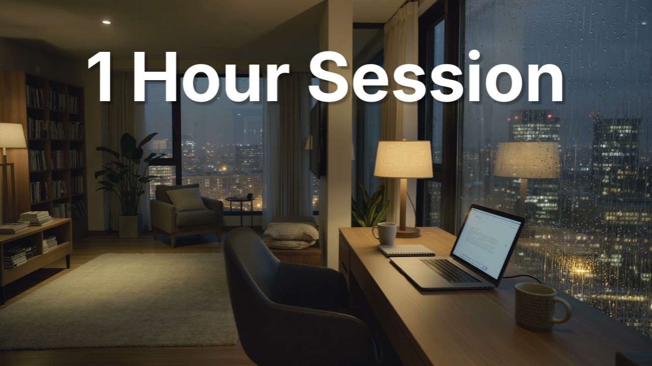 Rainy Night LoFi 🌧️ 1 Hour Deep Focus Session | Study & Work