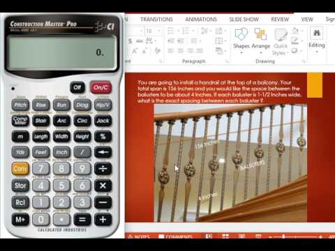 Calculating the Space Between the Balusters in a Stair Design