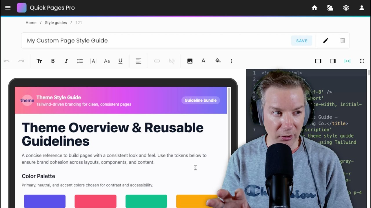НОВАЯ функция Quick Pages Pro: мгновенное создание руководств по стилю для вашего веб-сайта (диза...