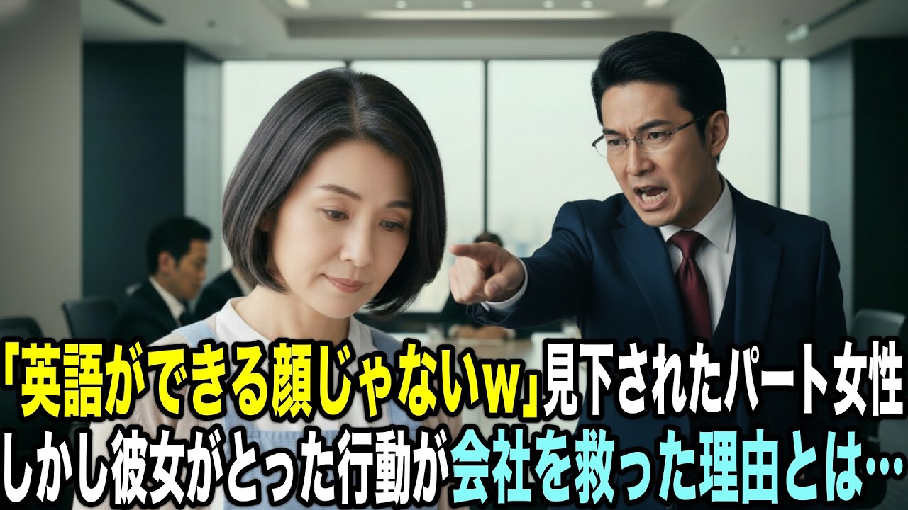 「英語ができる顔じゃないｗ」そう笑われて中卒パート女性。彼女が10年守り続けていた”会社の信用”が暴かれた日。