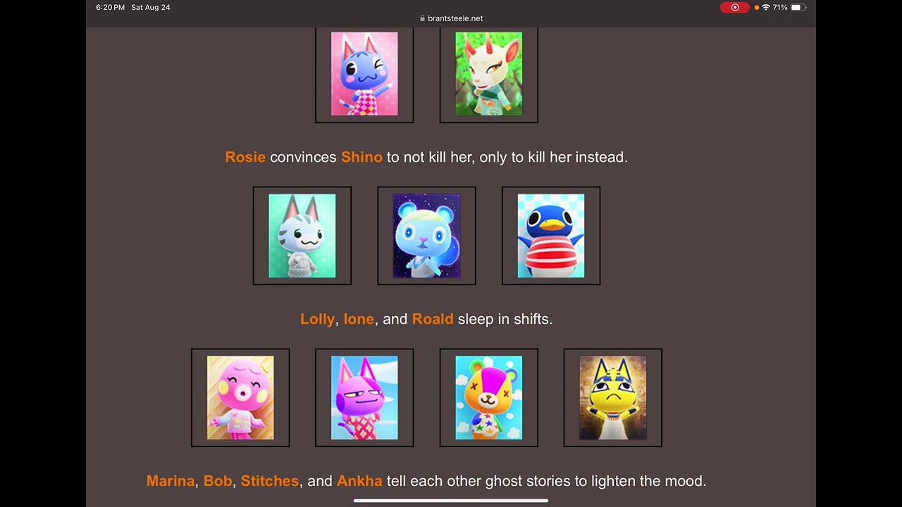ACNH Popular Villager Hunger Games (August)