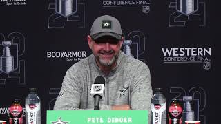 Dallas Stars Coach Pete DeBoer Pre-Game Interview (Game 1 vs Oilers WCF)
