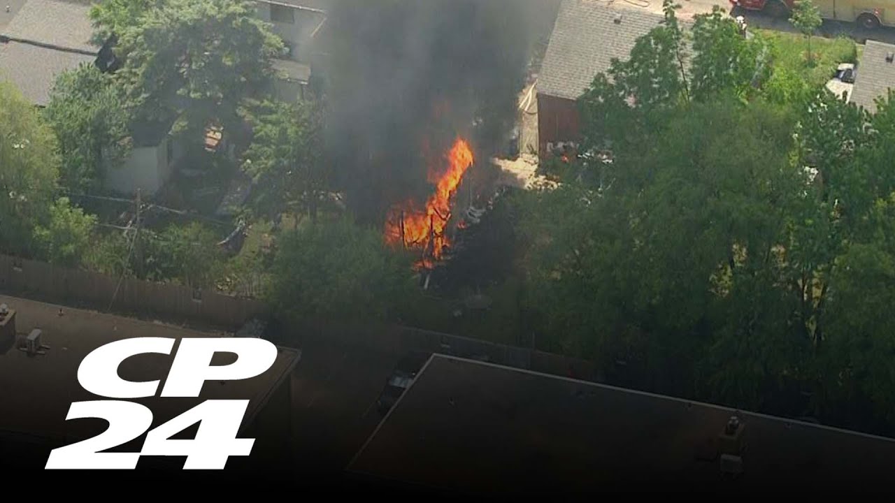 Fire in residential area near Yorkdale