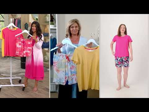Cuddl Duds Cotton Core Scoop Tee and Shorts Pajama Set on QVC @QVCtv