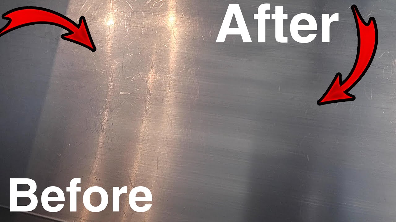  1 BEST WAY To Remove Scratches From Stainless Steel YouTube