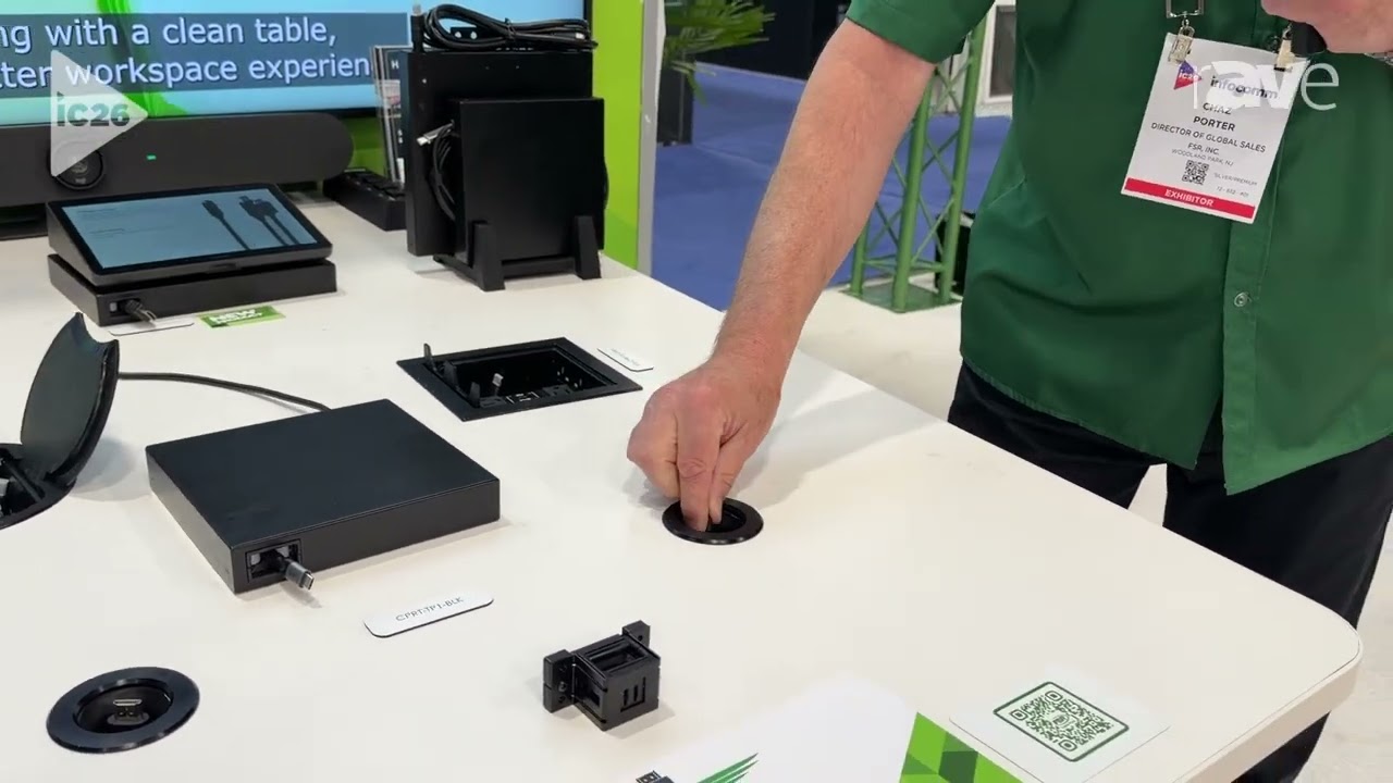 InfoComm 2026: FSR Demonstrates Cable Pilot Table Port for Vertical Cable Access Within Tables