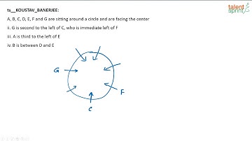 Circular Arrangement | Additional Example - 18 | Reasoning Ability | TalentSprint Aptitude Prep