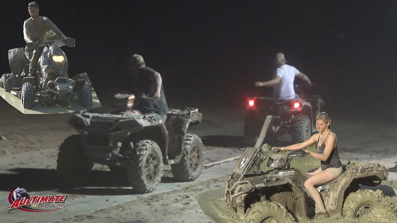 POLARIS VS CAN AM TUG OF WAR TRUCKS GONE WILD YODERLAND MUD PARK PT 3 Polaris vs can am tug of war trucks gone wild yoderland mud park pt 3