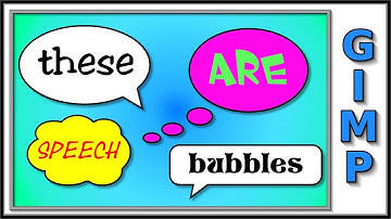Gimp: How to Make a Comic Book Text or Speech Bubble.