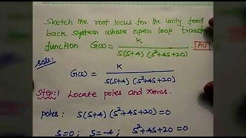 Root locus problem with complex poles in Tamil