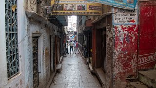 Walking in Varanasi streets and along Ganges - India [4K]