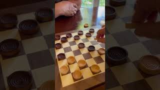 Classic Old School Wood Checkers Set  #boardgame #boardgameplayer #checkers #checkerboardgame