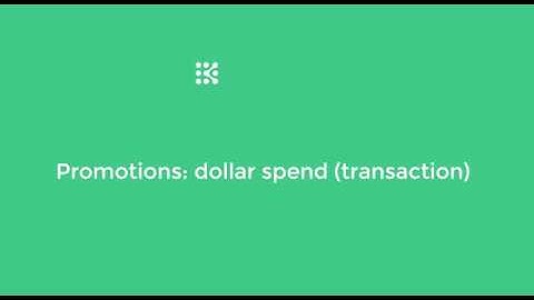 Dollar spend (transaction) promotion in KRISP