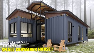 2x40ft Shipping Container Homes | Fully furnished small container house with 3 bedrooms