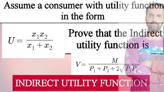 indirect utility function Roy's identity Consumer behaviour | microeconomics #mathematicaleconomics