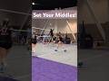 Set your Middles! Perfect set from Amelia Knutson to Sasha Slaughter. Absolute Volleyball 14 Black