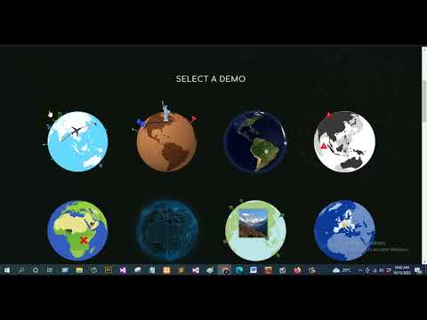3D Globe for JavaScript- Miniature Earth | 3D markers and sprites at any location