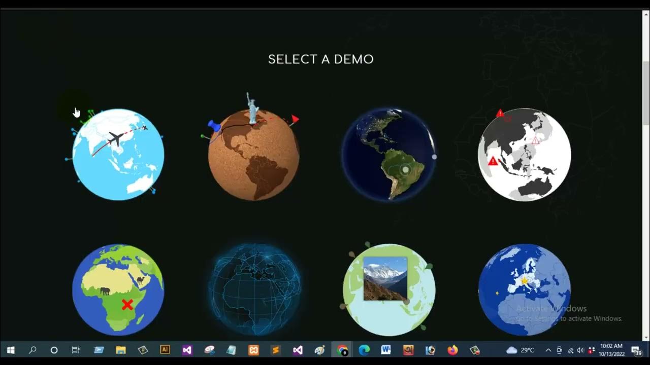 3D Globe for JavaScript- Miniature Earth | 3D markers and sprites at ...