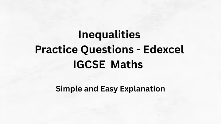 Inequalities Practice Question - Edexcel IGCSE Maths B
