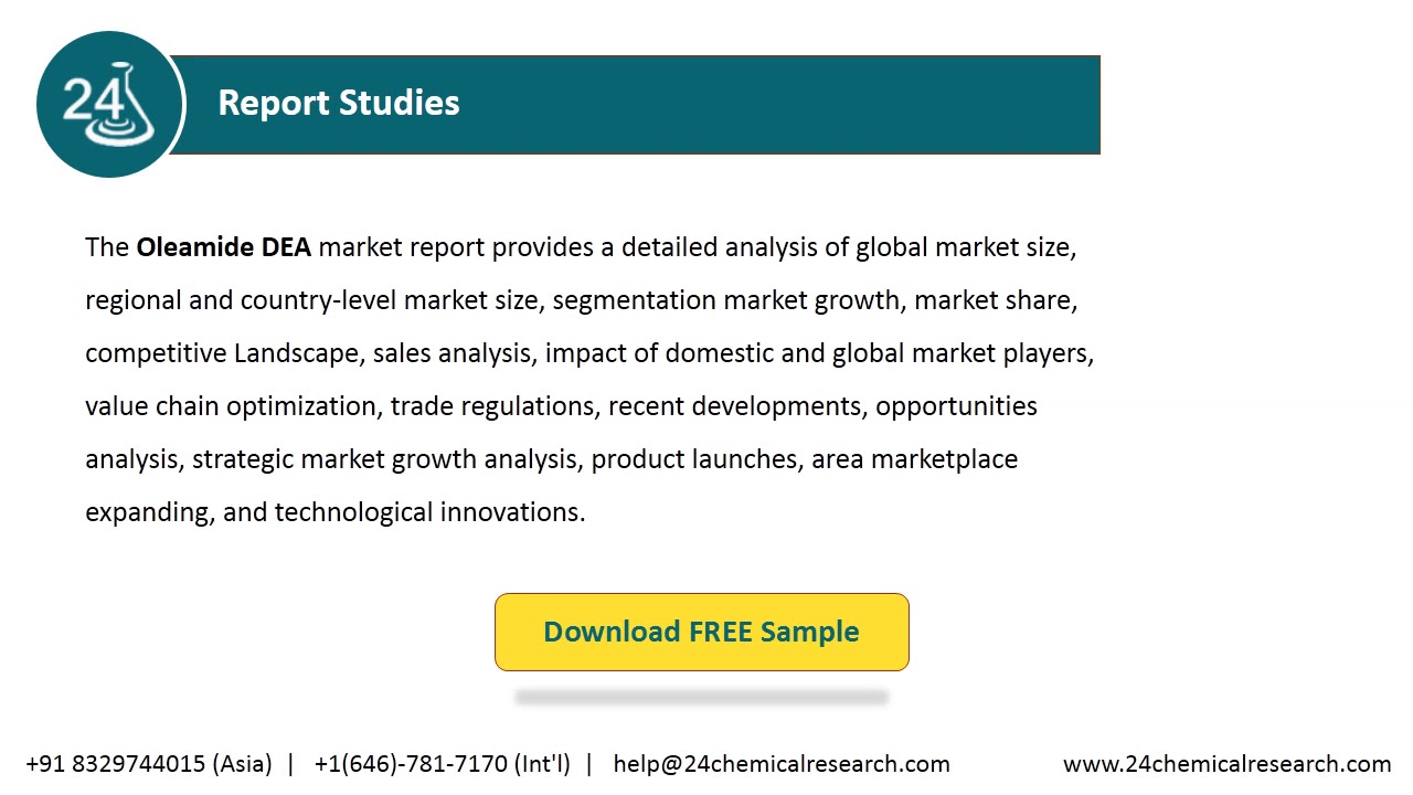 Oleamide DEA Market 2020 by Manufacturers, Type and Application, Forecast to 2025