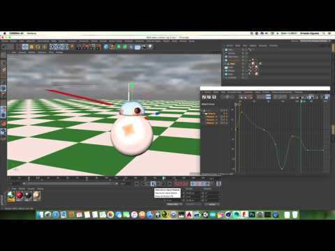 BB 8 second test dynamics and keyframe control C4D