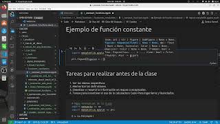 cómo graficar una función constante con numpy y matplotlib de python