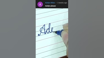 Adelyn - Beautiful name in Cursive writing | Cursive writing for beginners | #shorts