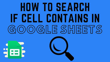 How to Search If Cell Contains in Google Sheets