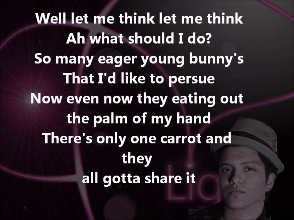 PoLsKaBoY46 Bruno MarsRunaway Baby (Lyrics On Screen HD) YouTube