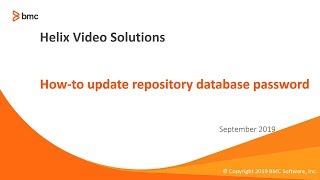 BMC Smart Reporting: How to update repository database password