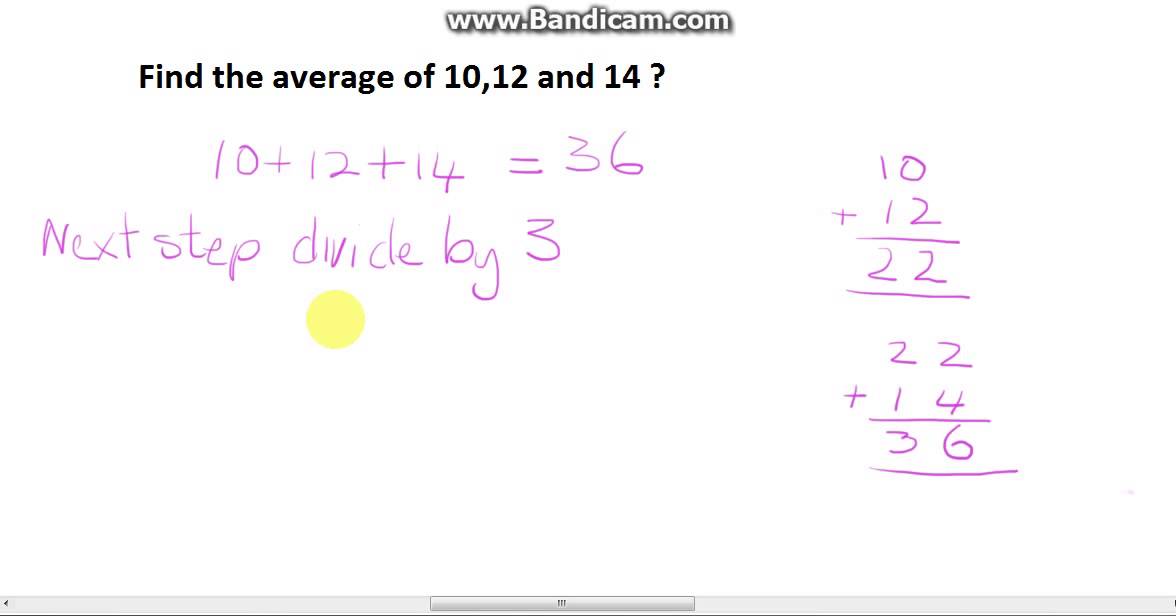 Find the average of three numbers - YouTube