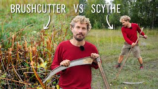 Why we use scythes instead of a brushcutter | MOWING MEADOWS E03: Lagmansro vs Styra