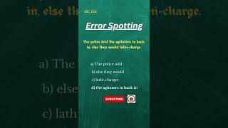SSC CGL Error Spotting | Sentence improvement #ssc #english #leanenglish #learn