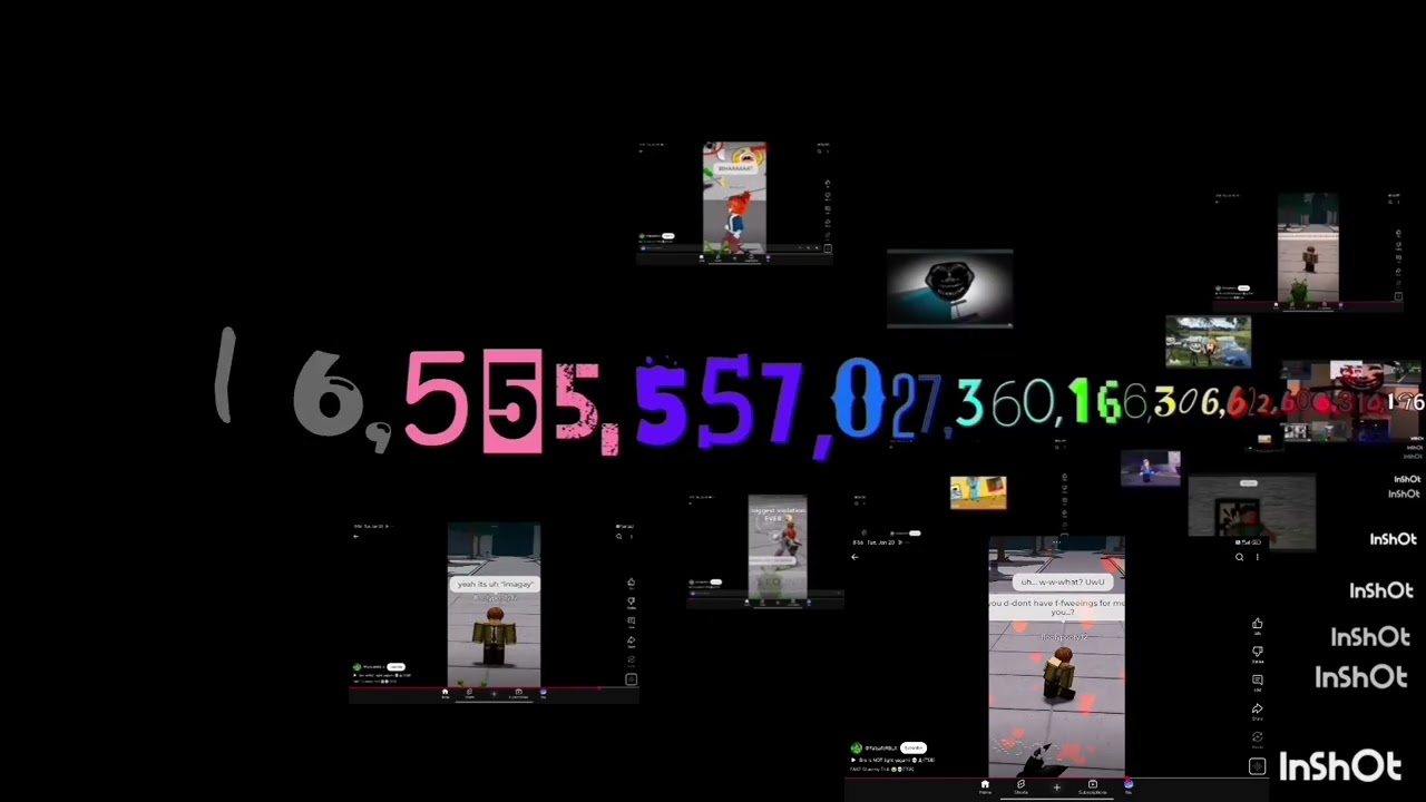 Numbers 0 to undecillion with cringe videos