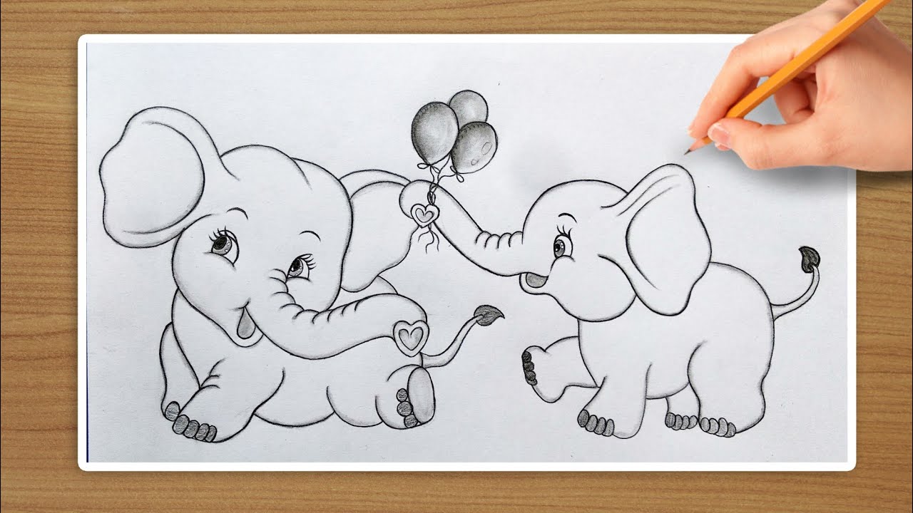 Step-by-Step Guide, Easy Elephant Drawing for Kids