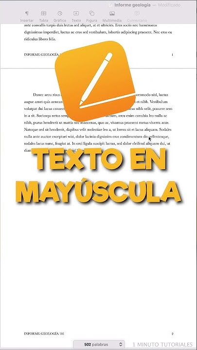 ¿Cómo poner un TEXTO en MAYÚSCULAS en PAGES? | Tutorial fácil y rápido ...