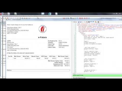 Netsis E-Fatura Xslt Editör