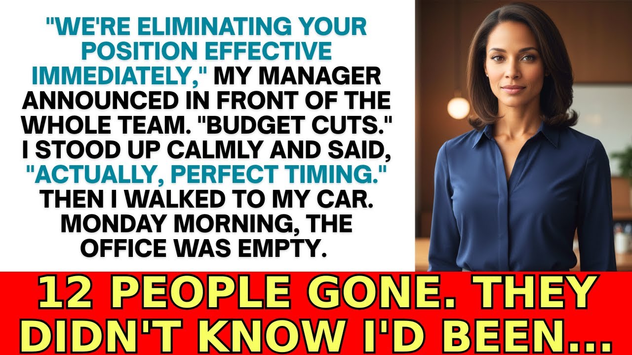 Мой менеджер сказал: «Мы реструктурируем вашу должность». Я улыбнулся и ответил: «Как раз вовремя».