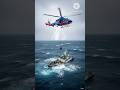 Helicopter Rescue from a Sinking Ship | Massive Ocean Disaster #shorts #amazing
