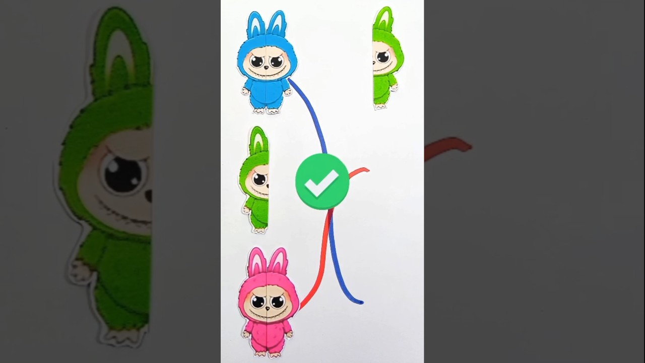 Labubu Amazing Correcting Lines Puzzle Matching Game 🧩✨❤️ 