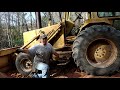 Building A Road Through The Woods Backhoe And Chainsaw Pt2