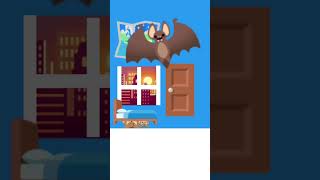 os macaquinhos estão se escondendo do morcego gigante