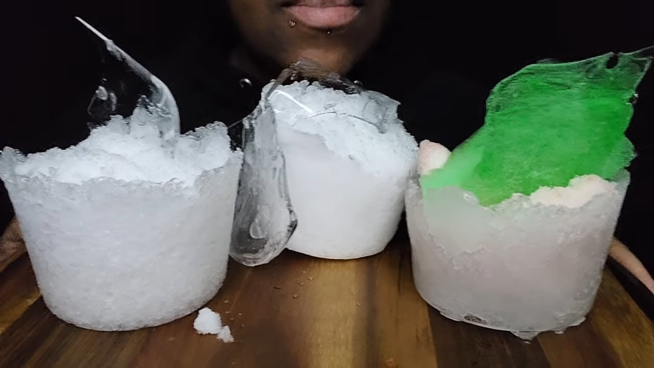 FILLED ICE BOWLS | VLOGMAS DAY 19 | #iceeating #asmr #asmrice