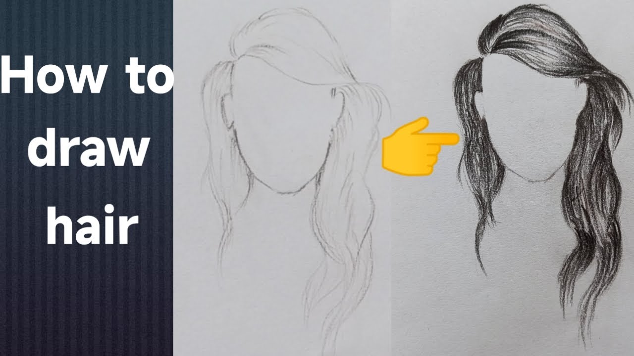 How to draw hair How to draw hair for beginners How to draw hair