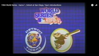 1984 World Series - Game 1, Detroit at San Diego, Team Introductions
