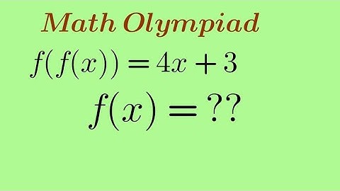 𝐅𝐢𝐧𝐝 𝐭𝐡𝐞 𝐇𝐢𝐝𝐝𝐞𝐧 𝐅𝐮𝐧𝐜𝐭𝐢𝐨𝐧: 𝐖𝐡𝐚𝐭 𝐢𝐬 𝐟(𝐱) 𝐢𝐟 𝐟(𝐟(𝐱)) = 𝟒𝐱 + 𝟑?